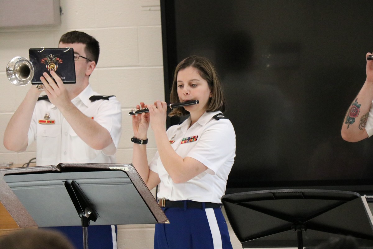 #TBT West Point Band Hellcats Play for Heritage Middle School Scholars- News - NECSD